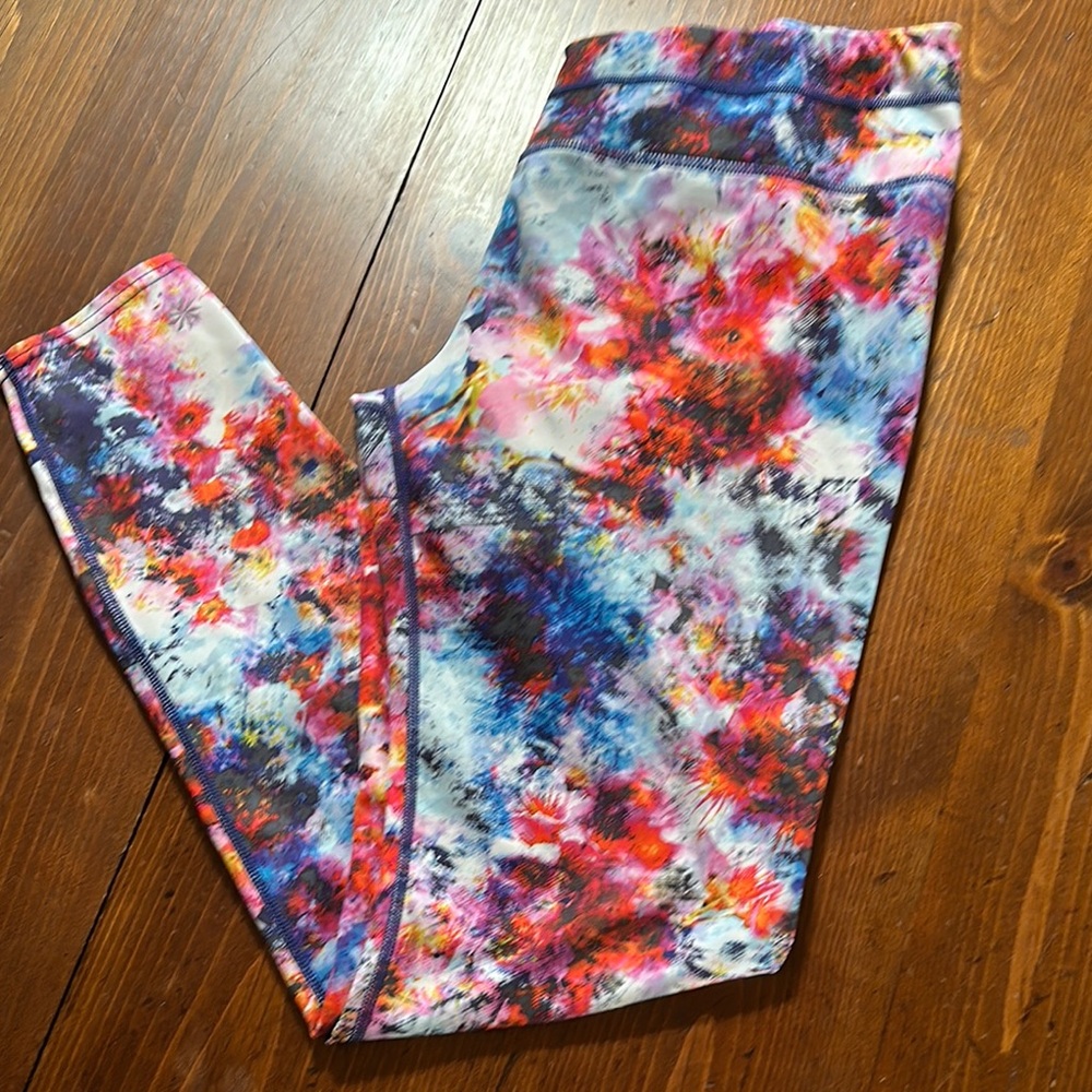 Athleta Colorful Floral Leggings